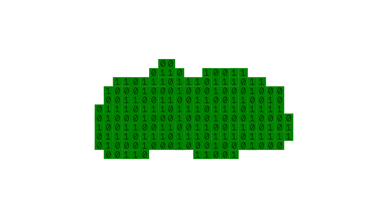 Pixelated cloud.
